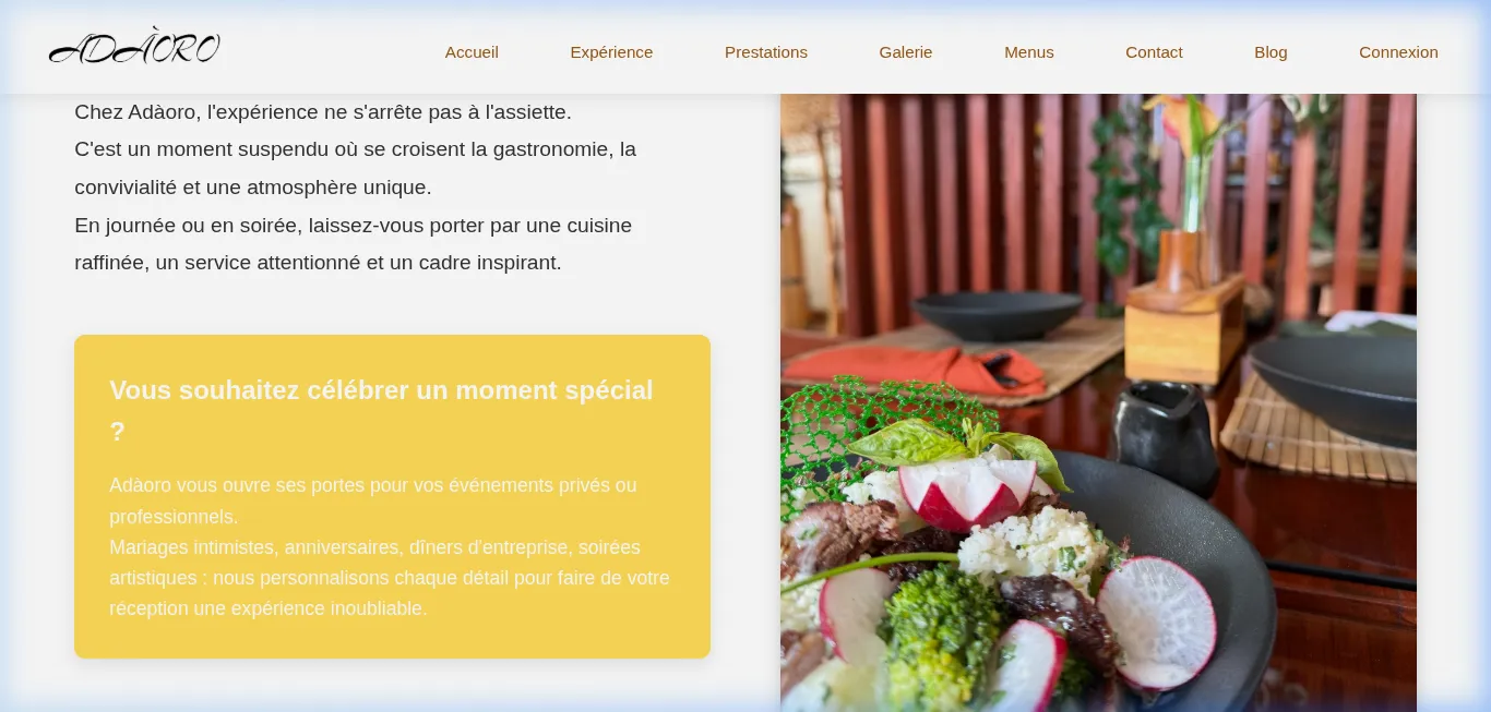 L'expérience sensorielle Adàoro
