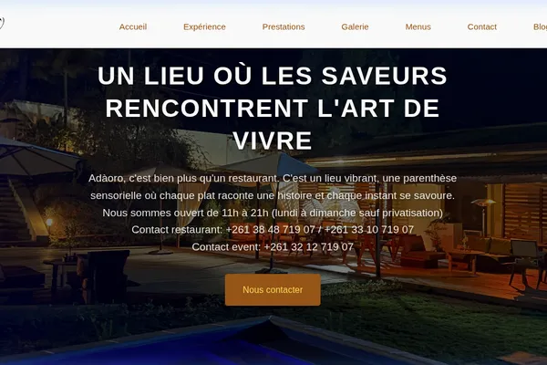 Adàoro — L'Art de Vivre & Gastronomie — Agence Web de Prestige