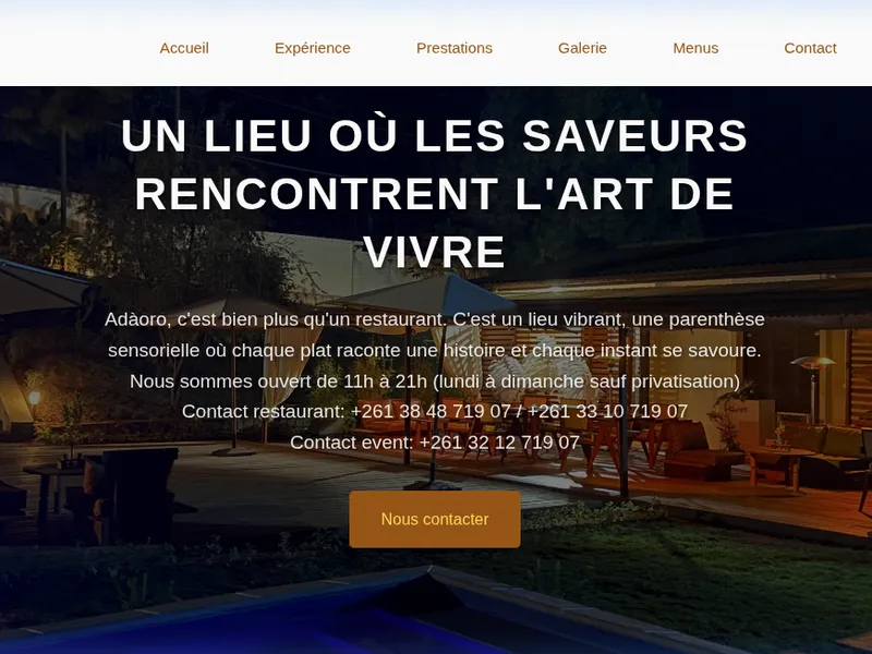 Projet Adàoro — L'Art de Vivre & Gastronomie — L'Artisan Studio