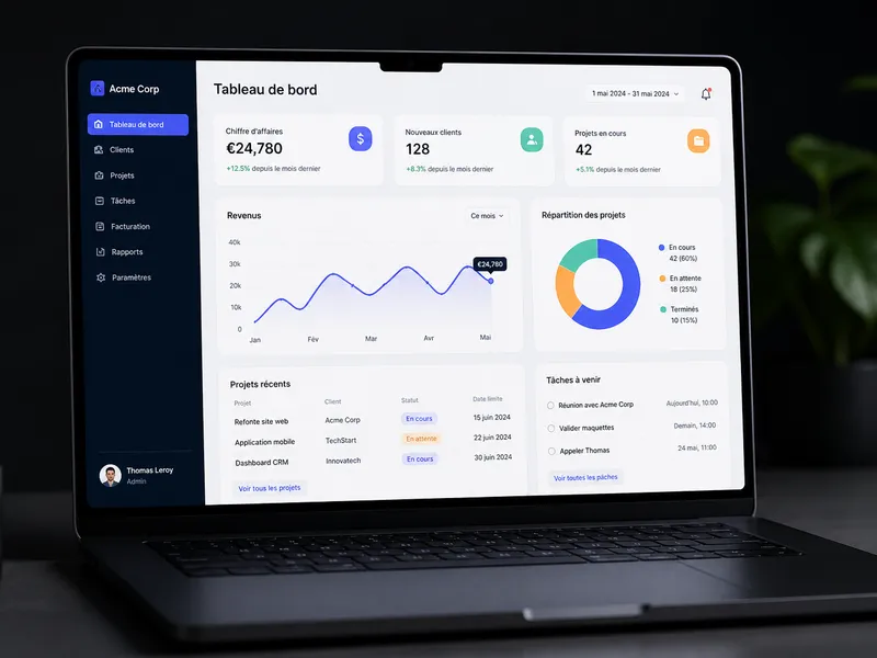 Projet PRDV — Solution de Prise de Rendez-vous & CRM — L'Artisan Studio