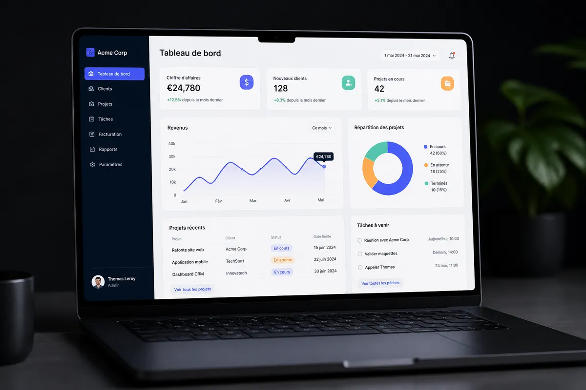 Capture d'écran du projet PRDV — Solution de Prise de Rendez-vous & CRM
