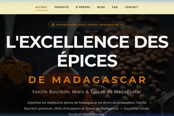 Malagasy Product — L'Excellence à l'Export — Agence Web de Prestige
