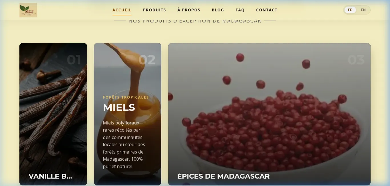 Interface Catalogue Malagasy Product