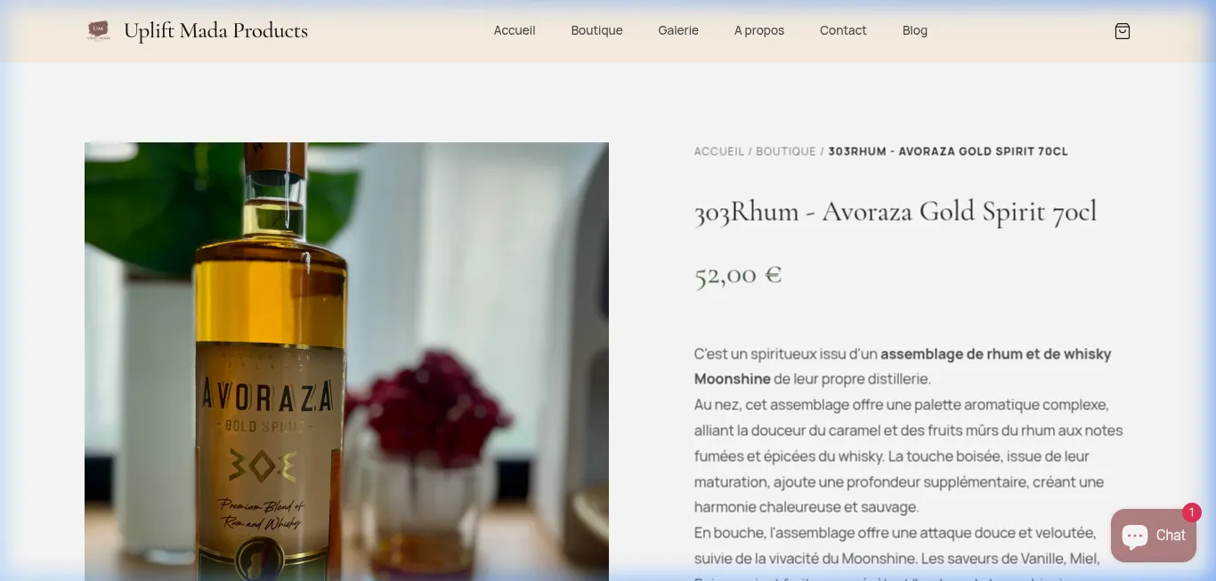 Détail Produit Vanille Bourbon